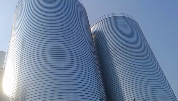 安达2座混凝土高架卷板仓